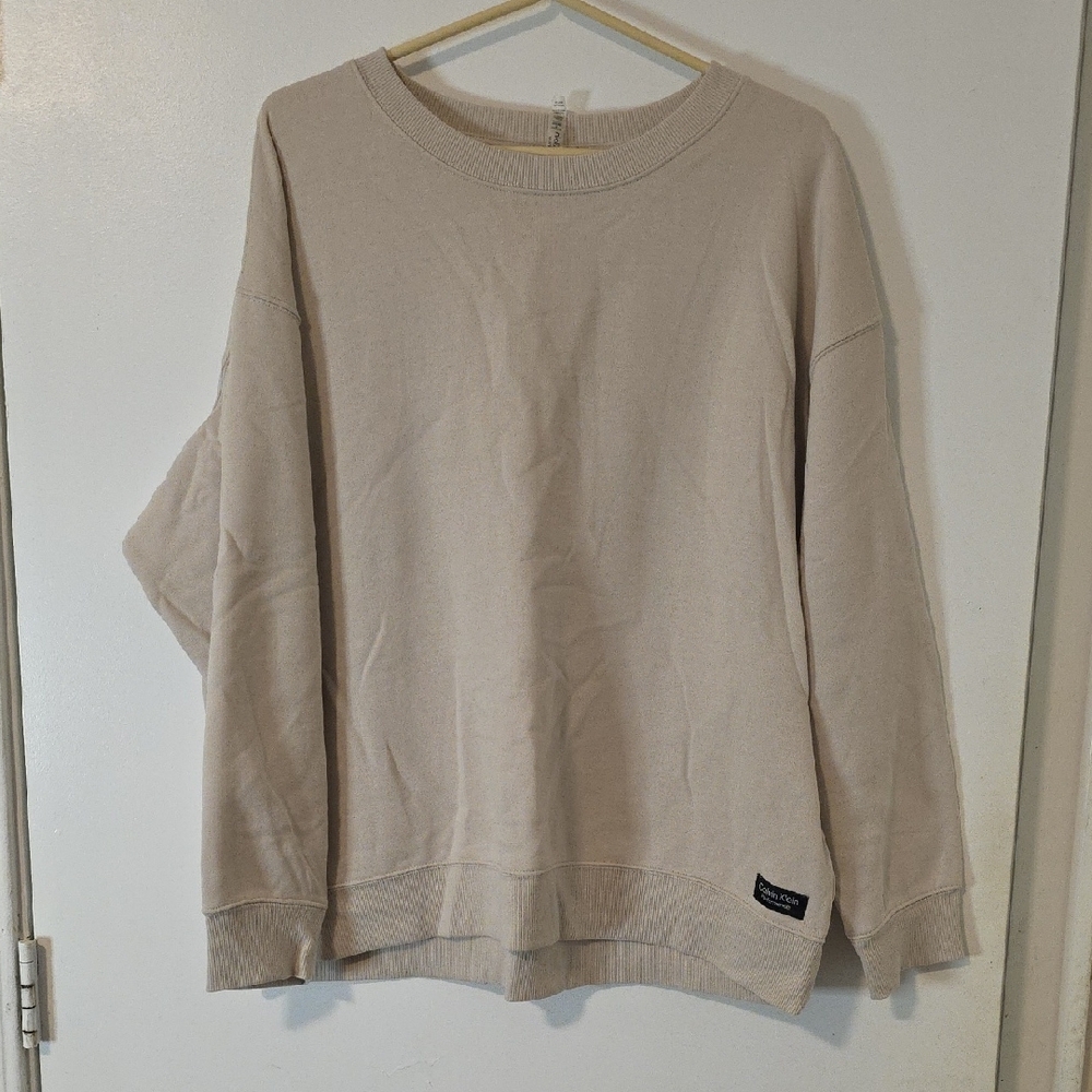 Calvin Klein Beige Crewneck Sweater